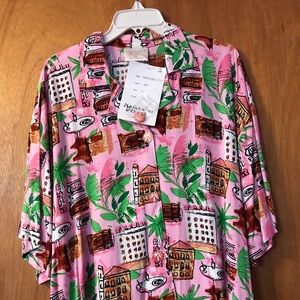 Pink Plantation Blouse (2X)